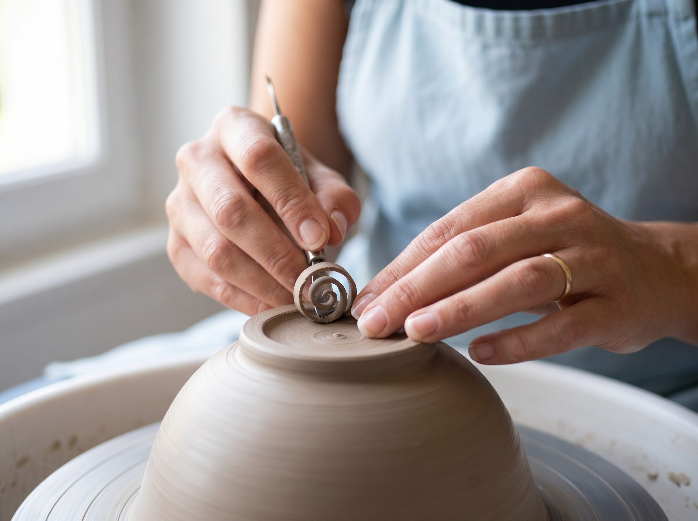Thrown and hand-built